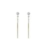 Super Fairy White Camellia Pearl Fringed Earrings, Long Face-Showing Small Earrings, Mori Ear Clips, French Temperament Earrings.