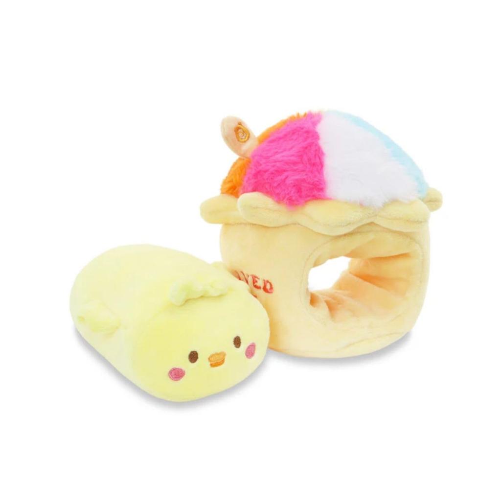 IRISRAIN ANIROLLZ Summer Series Shaved Ice Chicky Plush Toy, Small, 14x15x15cm, ANI-CK-PB7