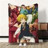 Anime S-Seven Deadly Sins Throw Flannel Fluffy Soft Blanket Warm Skin-Friendly Throw For Sofa Bed Office Nap Winter