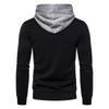 Men's  And Winter Hooded Leisure Contrast Color Long Sleeve Sweater Top Sports Clothes