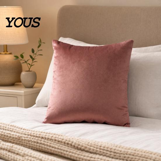 High-density Velvet Pillow Cover Solid Color Cover, Soft Plush Throw Case, 17.7x17.7 Inch Directional Smooth Cushion for Sofa, Bed, Office, Cozy Home