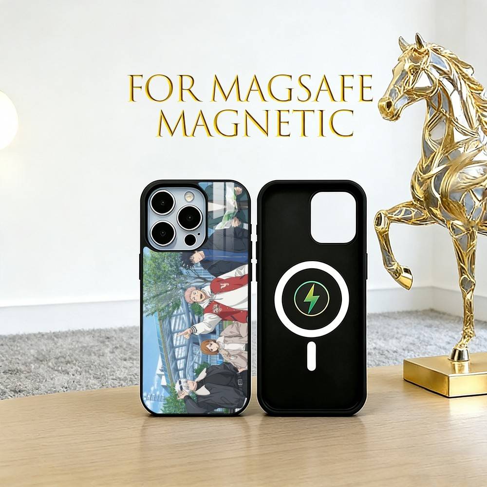 Jujutsu Kaisen Group Photo Phone Case For iPhone17,16,15,14,13,12,11 Plus,Pro Magnetic For Magsafe Wireless Charging