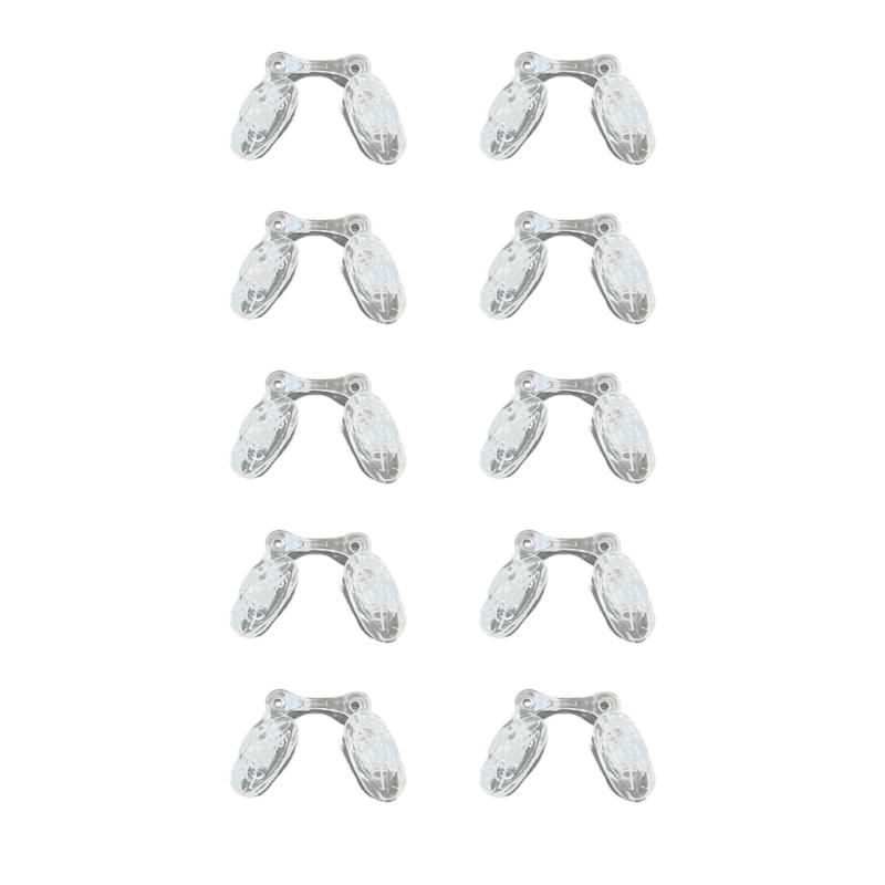 Clear Silicone Nose Pad 10 Pieces Anti Slip Cushions for Secure Glasses Fit No Pressure