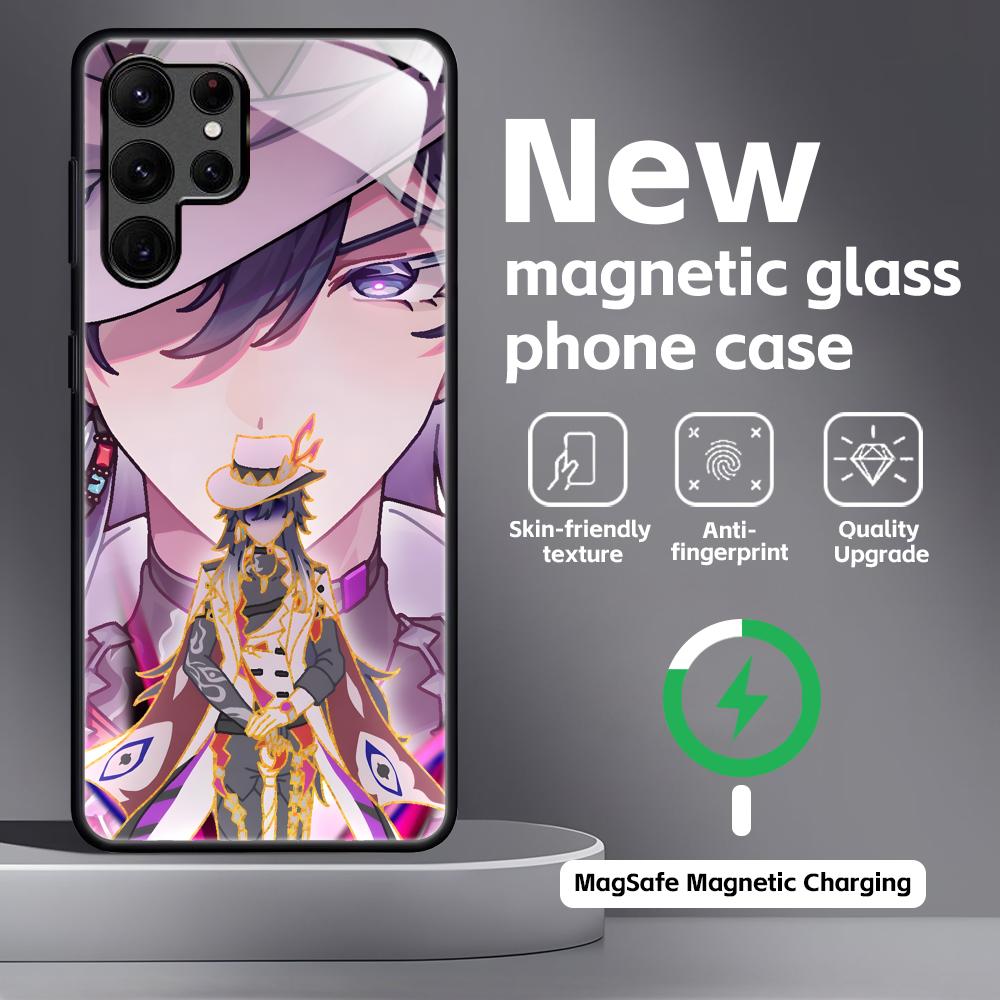 Honkai Star Rail Ashveil  Phone Case For Samsung S26 S25 S24 S23 S22 S21 Plus Ultra Note20 Glass Magnetic Case