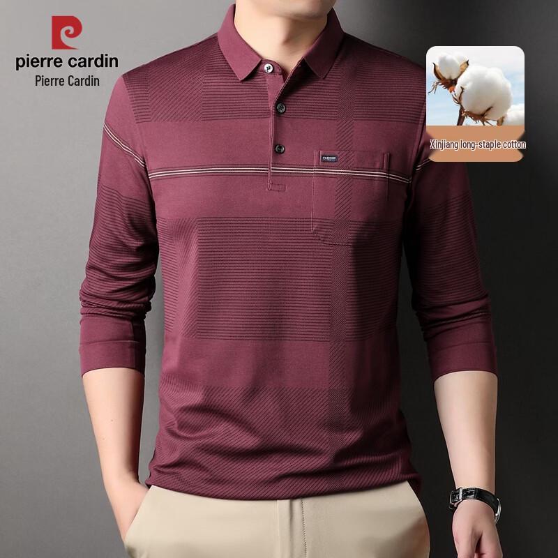Pierre Cardin Men s Striped Long-Sleeve POLO Shirt 165