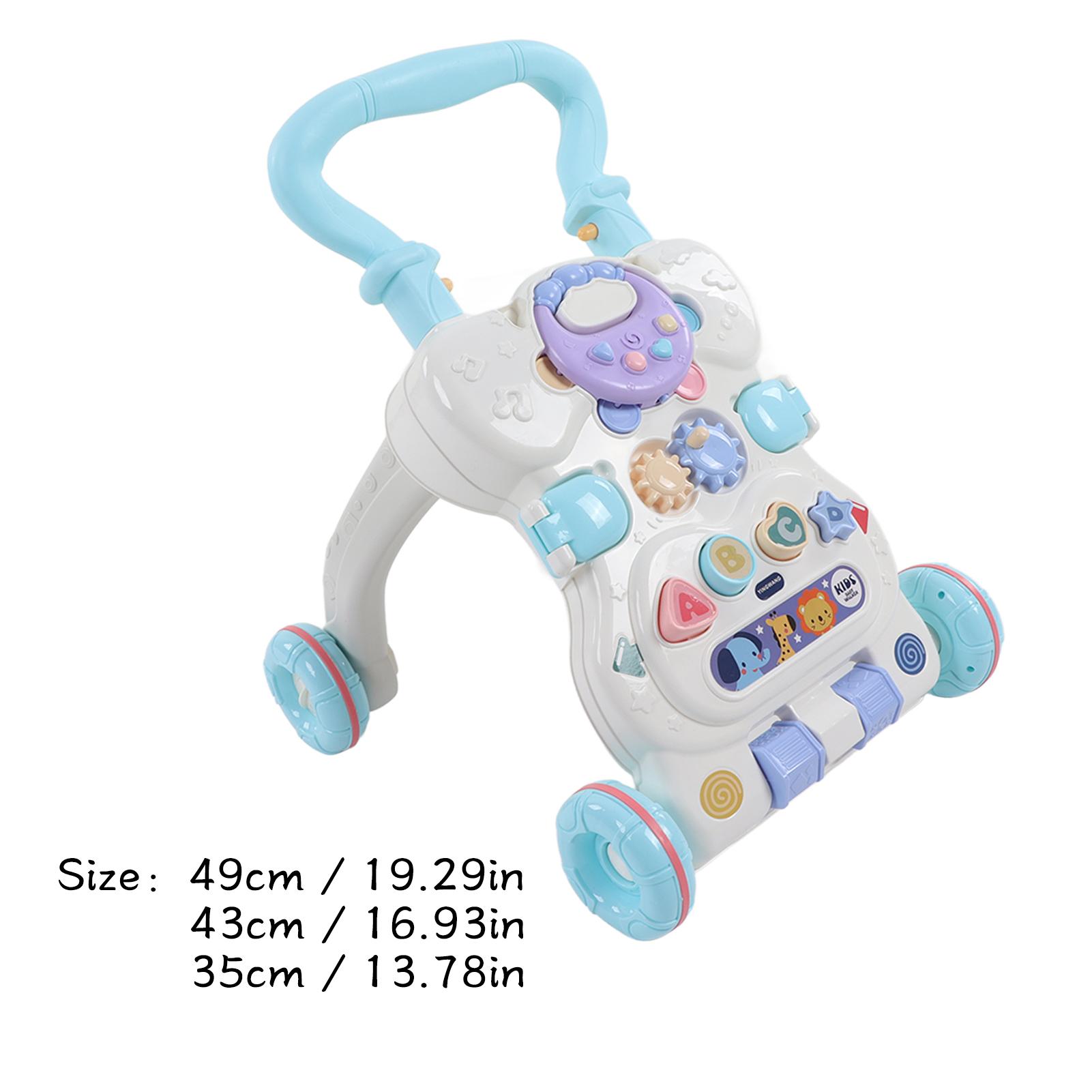 

Baby Walker Comfortable Handle Speed Control Wheels Rollover Prevention Toddler Stand Walk Learning Tool