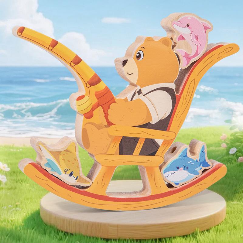 Little Bear Fishing Stacking Blocks - Educational Toy for Children