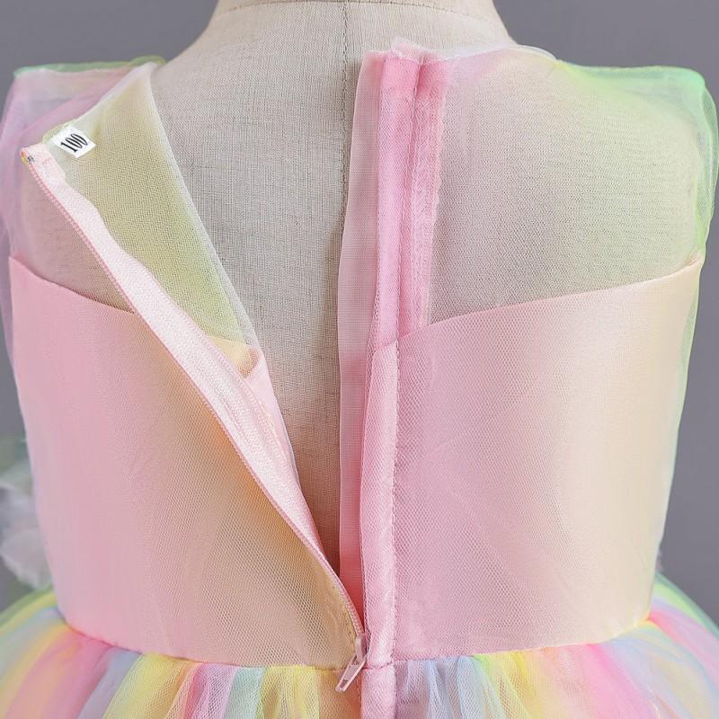 Baby Girls Princess Tulle Dress Floral Party Gown Toddler Kids 1-3 Years