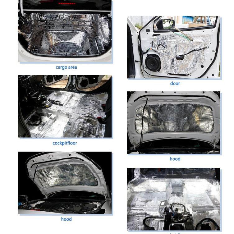 Pătură Aluminiu Fonoizolantă și Termoizolantă pentru Mașină - 5mm/10mm Grosime pentru Uși și Capote