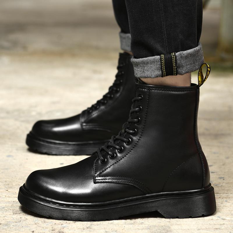 Luxusní Zimní Pánské Vojenské Taktické Boty Pravá Kůže Boty Pánské Motocyklové Pánské Boty Kvalitní Teplé Ručně vyráběné Sněhové Obuv