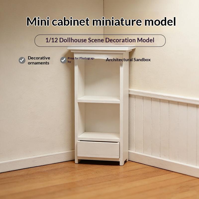 Miniatur Bücherregal Ornament Mikro Szene Lagerregale Ornamente 1/12 Puppenhaus Vitrine Modell Puppenhaus Möbel Dekor