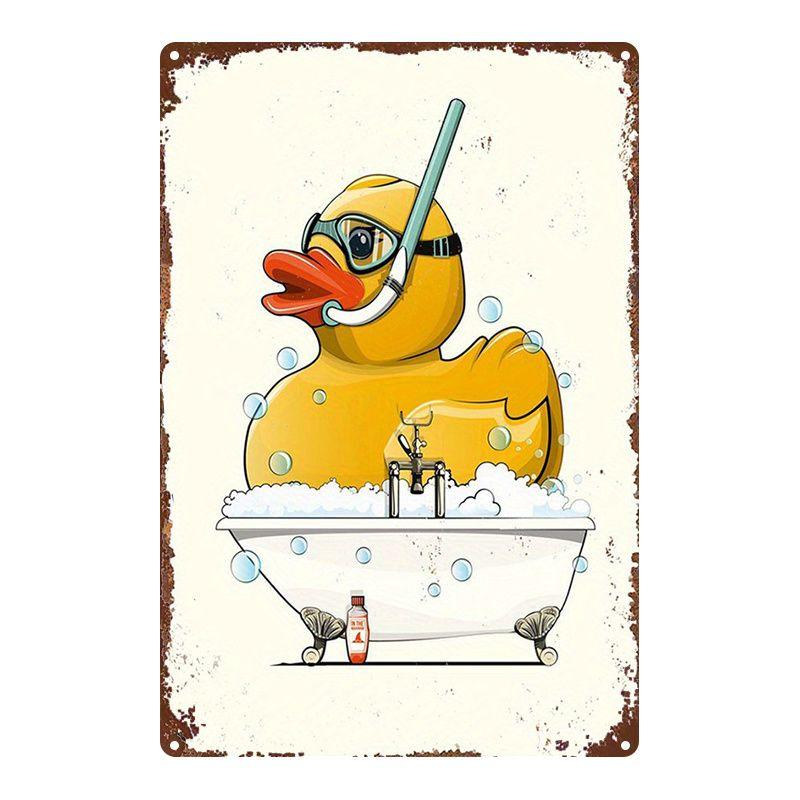Vintage Metal Sign Funny Animal Bathroom Wall Decor Home Art Tin Plate