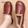 Plüschige Damenschuhe für Herbst und Winter: Bequeme Slipper mit weicher Sohle, ideal zum Hineinschlüpfen und für entspanntes Fahren.