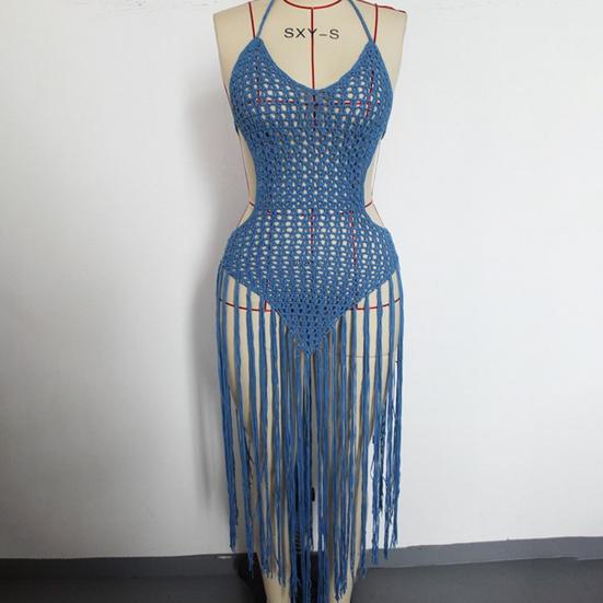 Swimsuit Cover Up Sleeveless Sunscreen Elastic Popular Ankle Length Bikini Cover Up Lady Clothing