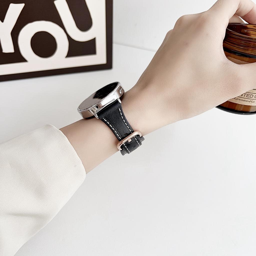 For Xiaomi Mi Watch/Garmin Venu 3S/Huawei Watch GT 4 41mm PU Leather Band 18mm Watch Strap