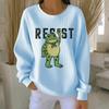 Women's Loose Comfortable Casual And Fashionable Round Neck Pattern Long Sleeved Sweatshirt
