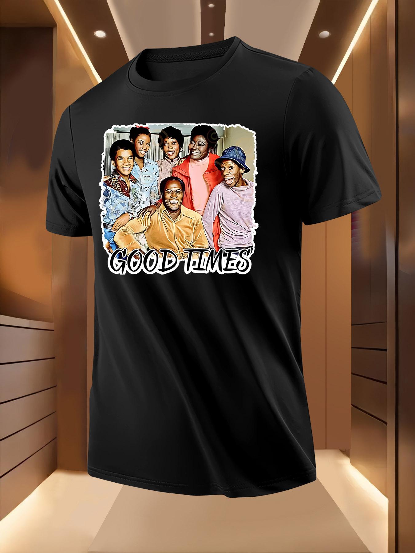 Good Times Graphic Tshirt - Casual Summer Short Sleeve L