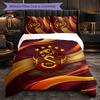 Biancheria da letto a tema Galatasaray FC Set 3 Pezzi Copripiumino Biancheria da letto decorativa per camera da letto per adolescenti Decorazione per la casa