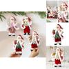 Cute Santa Claus Ornament With Musical Instruments Christmas Decoration Props For Holiday Decor And Window Display