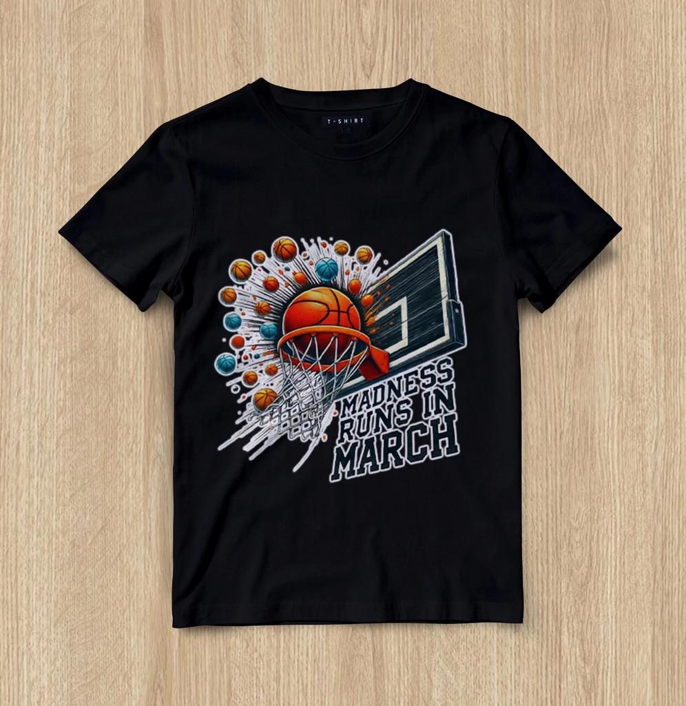 Custom College Basketball Madness T-shirt Design Unisex Jersey Short Sleeve Tee