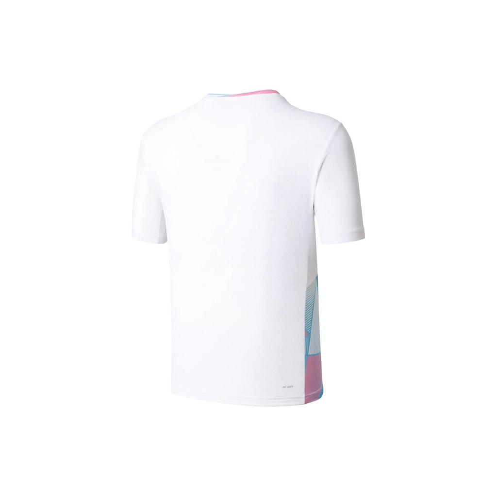 Li Ning Badminton Collection T Shirt Unisex Standard White AAYU127-2