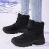 Damen Schneestiefel Hohe Outdoor Sportschuhe Plüsch Warm Baumwollschuhe Rutschfest Gehen Freizeitschuhe Dicke Sohle Verschleißfest