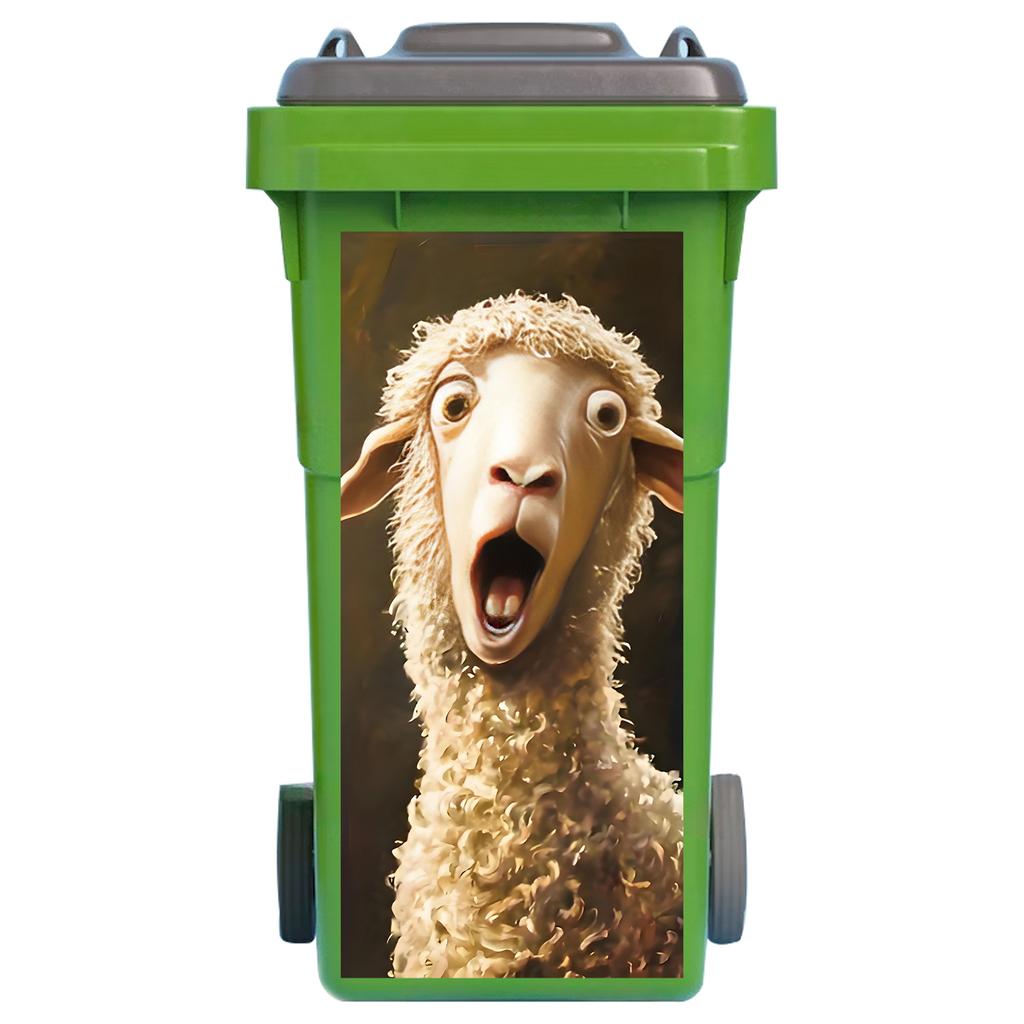 1 Pezzo Adesivo Cestino Gatto 3D Carino - Adesivo Impermeabile Autoadesivo per Pattumiera - Copertura Divertente Animale per Cassonetto Esterno Decorazione Giardino
