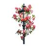 Retro Street Lamp Pink Floral Bird Wall Sticker Self Adhesive Waterproof Living Room Entryway Decor