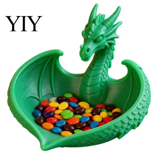 New Chinese Style Decor 3D Printed Dragon Storage Box, Modern Desk Organizer for Keys Jewelry Unique Gift Idea Candy, Flying Figurine Home Office,