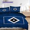 Set Copripiumino Trapuntato con Motivo Hamburger SV Federa Decorazione per la Casa Regalo di Compleanno (1 * copripiumino + 2 * federa, senza nucleo)