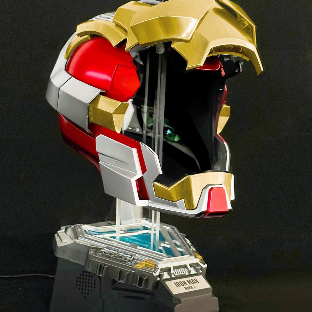 Nobody Genuine Iron Man Helmet Voice Control Auto-Opening Collectible Mask Anime Cosplay Prop MK17 Kid Friendly Entertaining Fun Safe