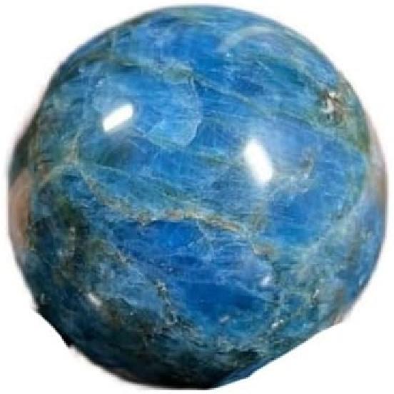 

StoneStory Blue Apatite Healing Crystal Natural Rock Crystal Quartz Gemstone Sphere Ball (Blue Apatite, 2.36 )