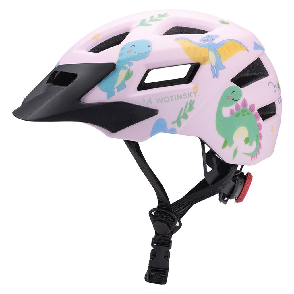 Children's MTB bike helmet with detachable visor 48-52 cm - pink