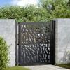 Black Garden Gate 105X106 Cm Steel Construction
