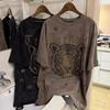 T-shirt Dames Katoen Zomer Casual Grote Maat Los Rond Hals Pullover Korte Mouw Tops