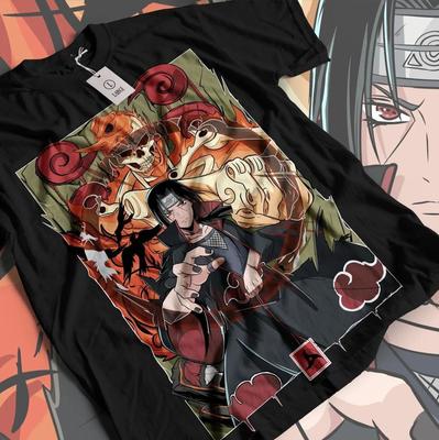 Itachi Uchiha T-Shirt Naruto Rasengan Jiraiya Anime Manga Style Shirt All Size