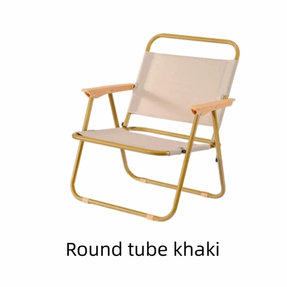 

Складной стул для кемпинга с текстурой дерева, углеродистая сталь, удобный подлокотник, стул Kermit, прочный, надежный, уличный табурет, для путешествий, отдыха