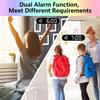 Multi-Functional Projection Alarm Clock Mirror LED Display Auto Dimming Light Snooze Dual Alarms 180° Rotatable Time Projector for Bedroom