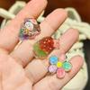 Shoelace Decorative Clip Children's Bling Glitter Princess Ice Cream Rainbow Shoe Buckle Removable Shoe Charms Decorations 1pcs