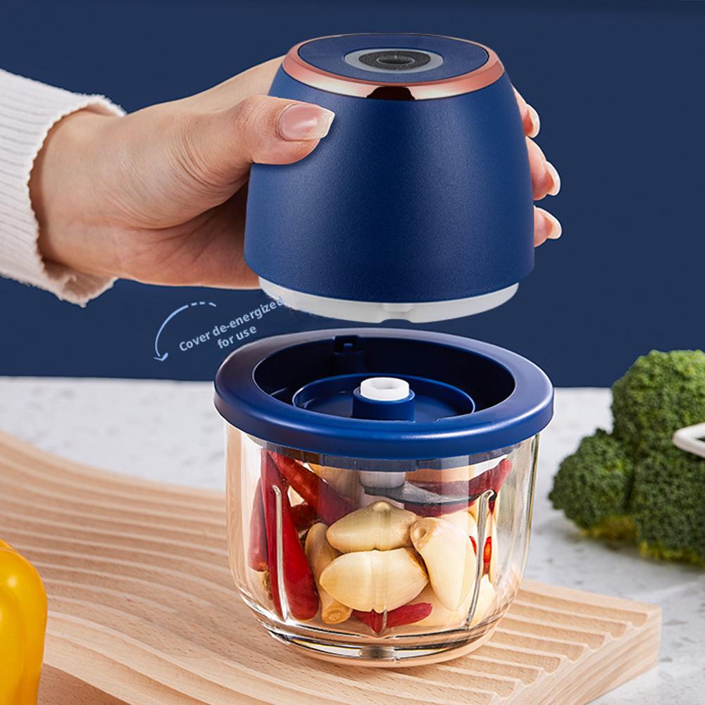 300ML Electric Meat Grinder Food Chopper Garlic Masher Slicer Vegetable Multi-Function USB Blender Kitchen Mixer T2W4