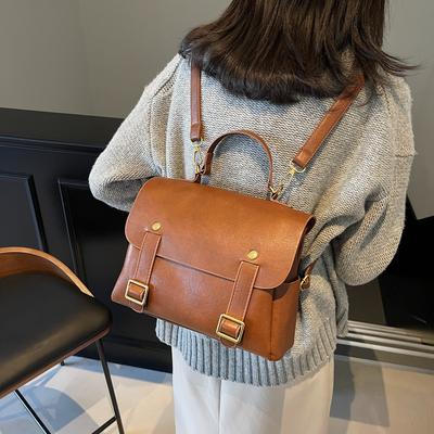 British Retro Backpack Women's 2025 New Winter Multi-functional Versatile Messenger Bag Large-capacity Travel Bag