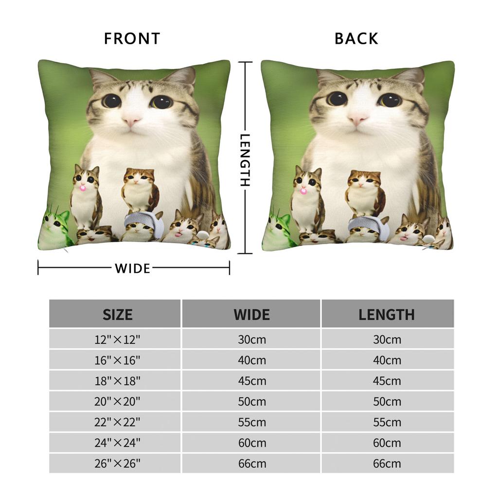 Pillow Cover Funny Meowl Cat Family Png-1-40389755006883128 Novelty Pillow Case For Living Room Bed Chair Pillowcases