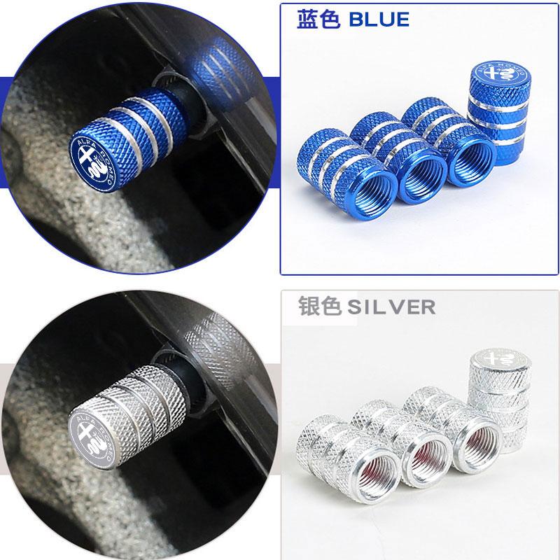 Car Tire Valve Cap Aluminum Tire Wheel Stem Air Valve Cap For Alfa Romeo Giulia Stelvio Giulietta 159 147 156 166 Car Accessorie Ysdf45