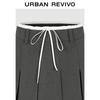 UR2026 Women's Color-Block Drawstring Pleated Skirt