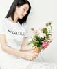 Nigaennikol Nicole Dot Lettering Slim Top_White