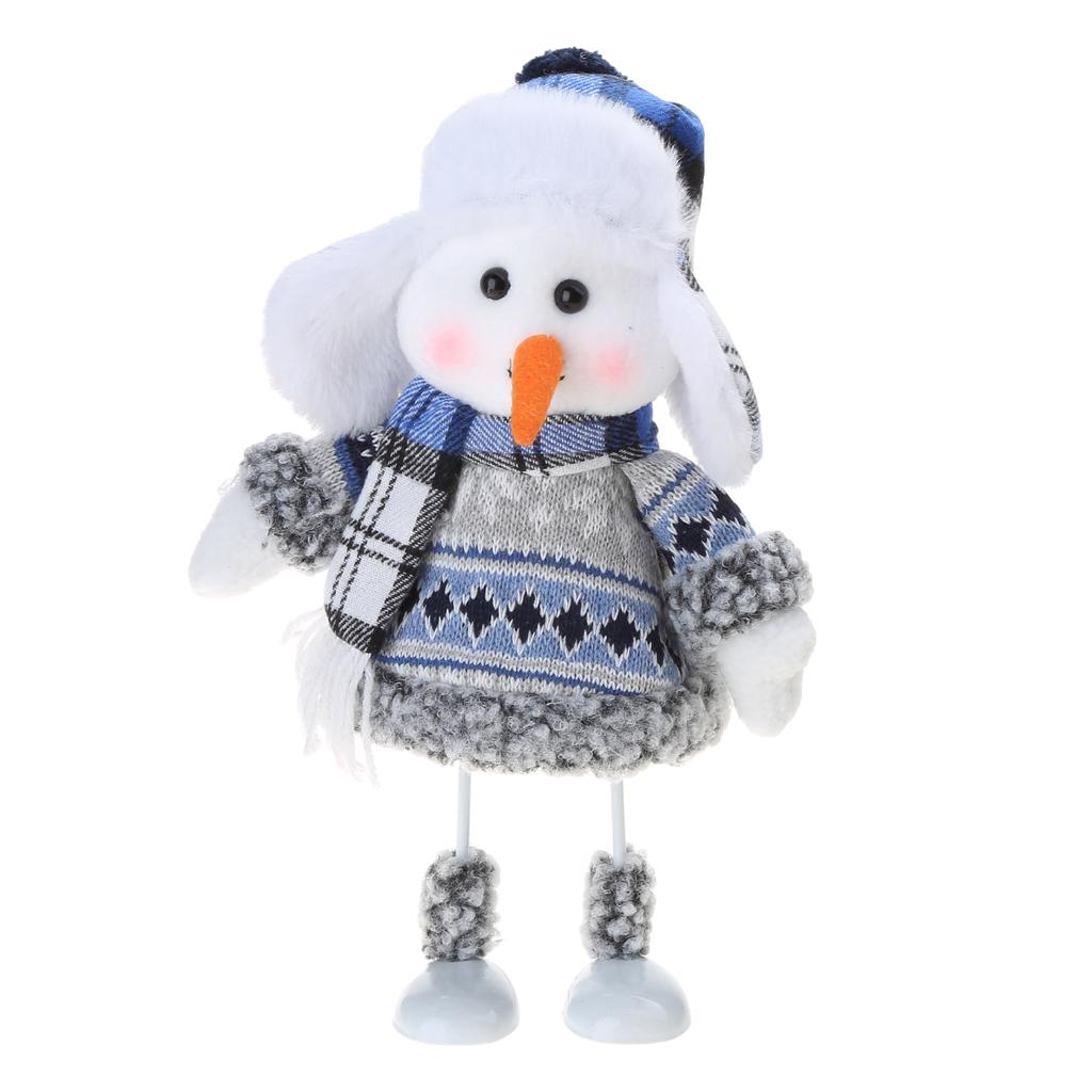2024 New Christmas Decorations Blue Series Snowman Christmas Doll Gift Craft Home Decor 2024 Happy New Year