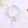 Kristall-Perlen-Blumenarmband - Koreanischer Stil, Geschenk für die beste Freundin, Kleines Gänseblümchen-Design, Frisch und Süß.