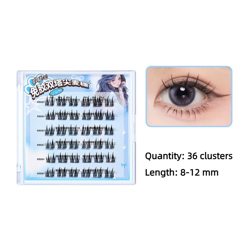 Wispy Self-adhesive Lash Clusters Reusable False Eyelash Clusters Adhesive False Eyelashes  Makeup