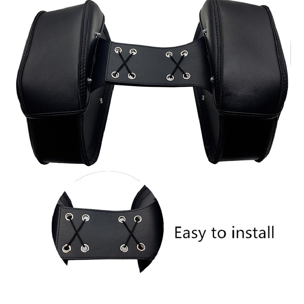Universelles Mini-Paar Motorrad PU-Leder Seiten-Sattel-Gepäcktaschen Metallschnalle