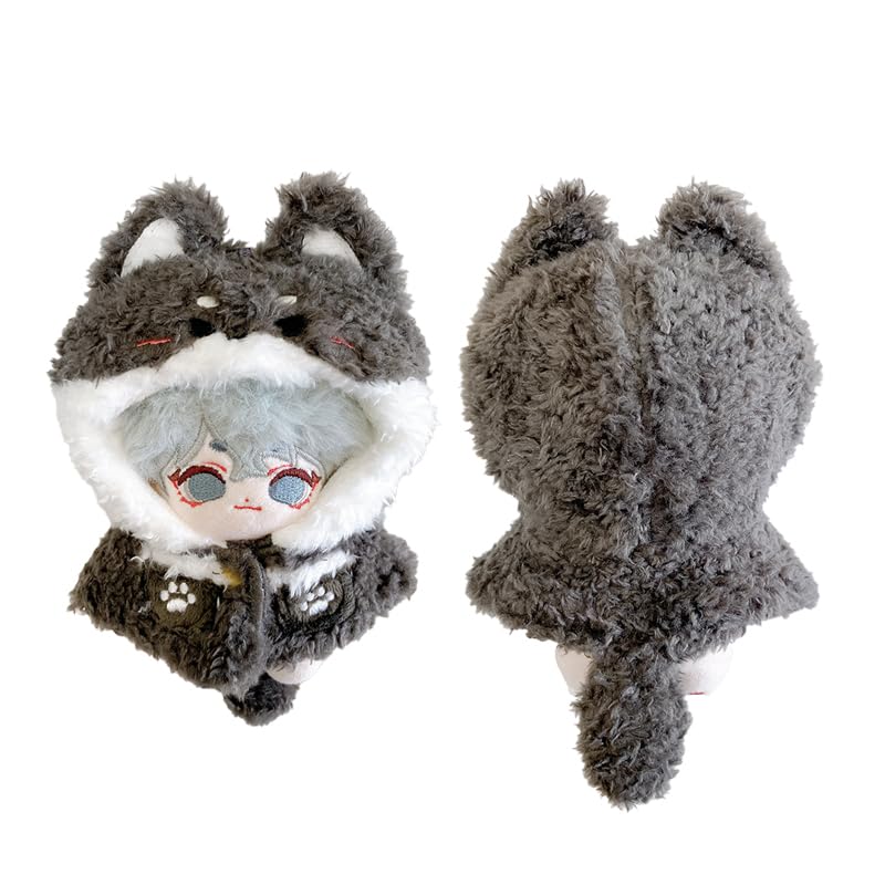 Fluffy Animal Kigurumi (10cm) Wolf Plush Clothes Kigurumi Accessories Otaku Doll Mascot Kpopdoll Costume [Used]